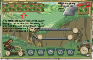 the game screen